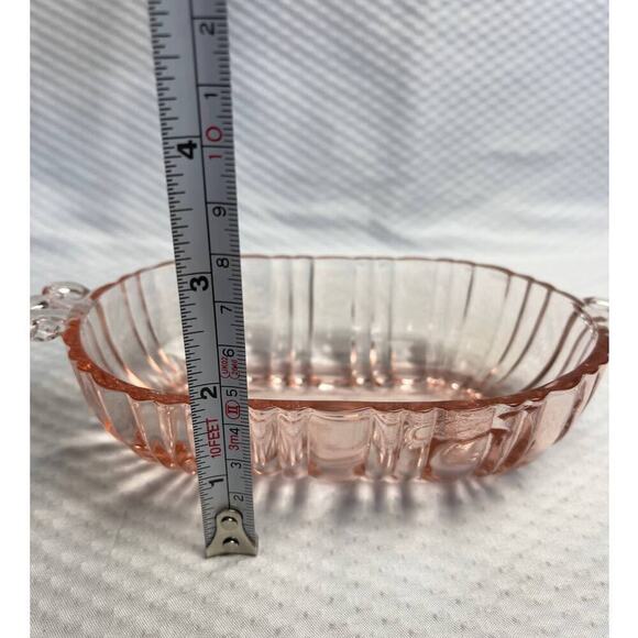 Oval Mini Pink Glass Candy Relish Dish - Picture 5 of 5